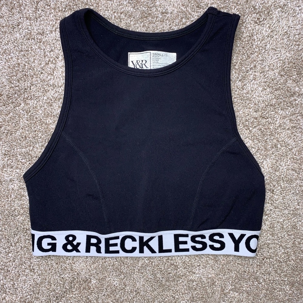 🖤Young & Reckless Black Crop Top Size S - Picture 3 of 7